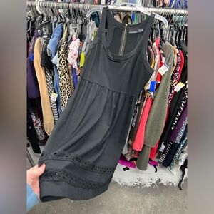 Cynthia Rowley Black Dress with Gold Zipper Size L